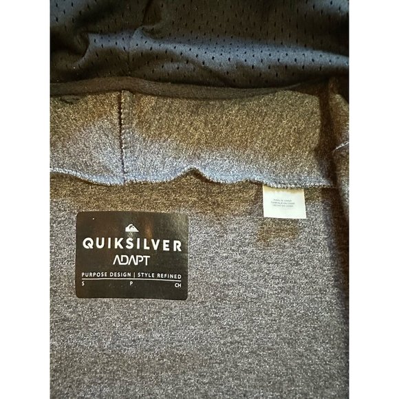 Quiksilver Adapt Travel Hoodie Full Zip Gray Snowboard Ski Small Medium - Picture 12 of 16